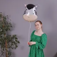 Воздушный шар фольгированный 22" &laquo;Зебра&raquo;, акварель