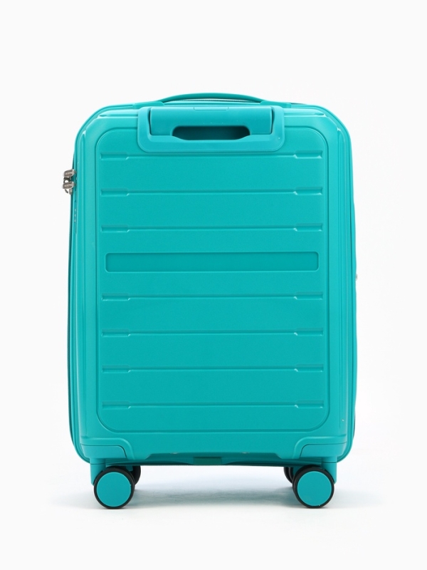 Чемодан 20 Чемодан 20", PP, 38*22*56, отд на молнии, код замок, 4 колеса, зеленый