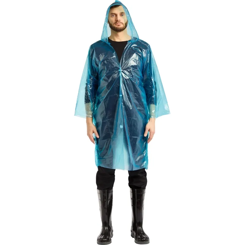 Плащ дождевик на липучках с капюшоном (XL)