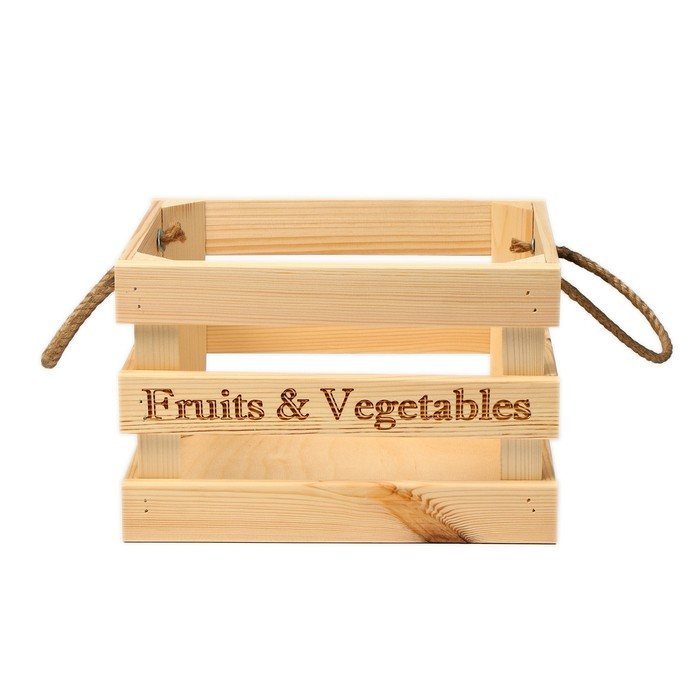 Ящик для овощей и фруктов, 29 &times; 23 &times; 19 см, деревянный, Greengo