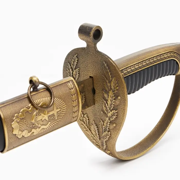 Макет оружия &laquo;Сувенирная сабля. Защита&raquo;, ножны чёрные с бронзой, клинок 77 см