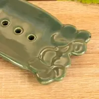Мыльница &laquo;Цветочный мост&raquo;, 14.5&times;7.5&times;2 см, керамика, зелёная