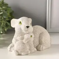 Статуэтка "Кролики пасхальные" 10х10х18 см, серый