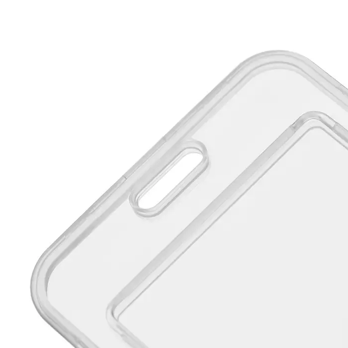 Бейдж вертикальный Calligrata, без держателя, внешний размер 110&times;70 мм, внутренний размер 85&times;54 мм, пластик, софт-тач, прозрачный