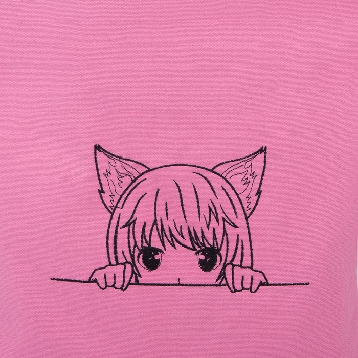 Шопер детский для девочки «Девочка», 35 х 0,5 х 40 см, вышивка, розовый Шопер детский для девочки «Девочка», 35 х 0,5 х 40 см, вышивка, розовый