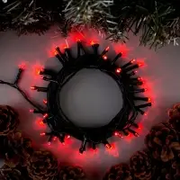 Гирлянда &laquo;Нить&raquo; 5 м, IP20, тёмная нить, 50 LED, 8 режимов, 220 В, свечение красное