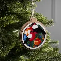 Подвеска световая &laquo;Снегири&raquo;, 10 см, от батареек LR41&times;3, свечение тёплое белое