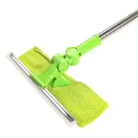 VETTA Окномойка двусторонняя (скребок 23см+микрофибра 25х7см), телеск.черенок нерж.сталь 105см