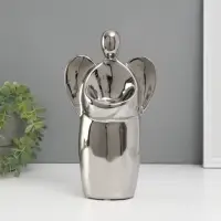 Подсвечник на 1 свечу &laquo;Ангел&raquo;, d=3.5 см, серебро, 14&times;9.5&times;25 см