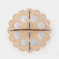 Подставка для яиц пасхальная Доляна &laquo;Зайчик&raquo;, 8 ячеек, 20&times;16 см, дерево