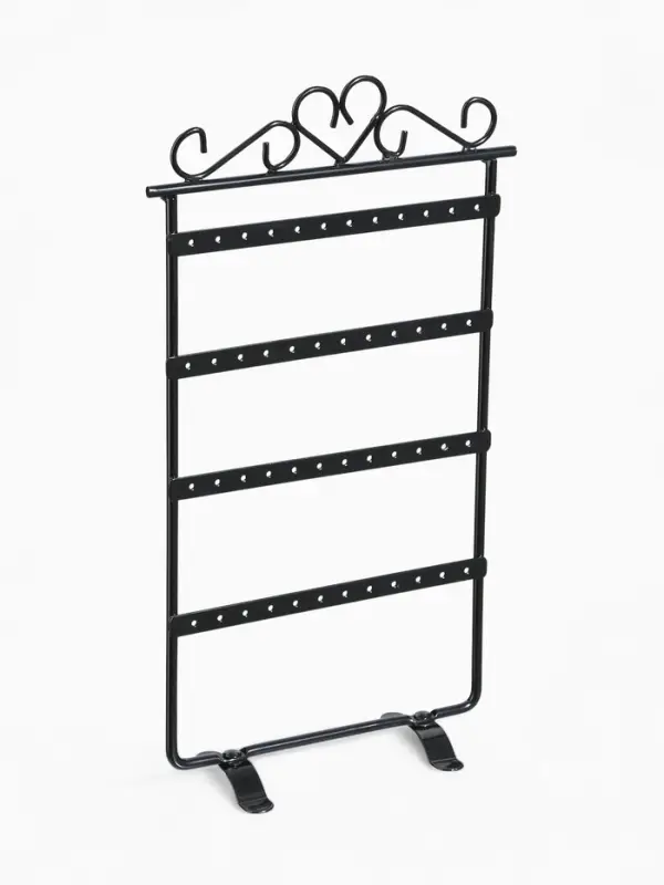 Подставка для украшений QF, 4 ряда, 16&times;7&times;29 см, чёрная