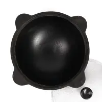 Казан, 4.5 л, плоское дно, алюминиевая крышка, чугун