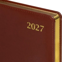 Ежедневник датированный 2027 Attache А5 168л 143x210 коричн (золотист срез)