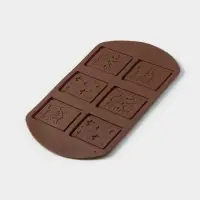 Форма для шоколада Доляна Home made, силикон, 26&times;18&times;0.5 см, 6 ячеек (7.5&times;5.2 см), МИКС