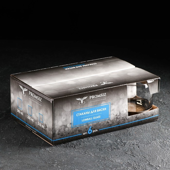 Набор стаканов для виски «Поло», 310 мл, 6 шт, цвет напыления серебряный Набор стаканов для виски «Поло», 310 мл, 6 шт, цвет напыления серебряный