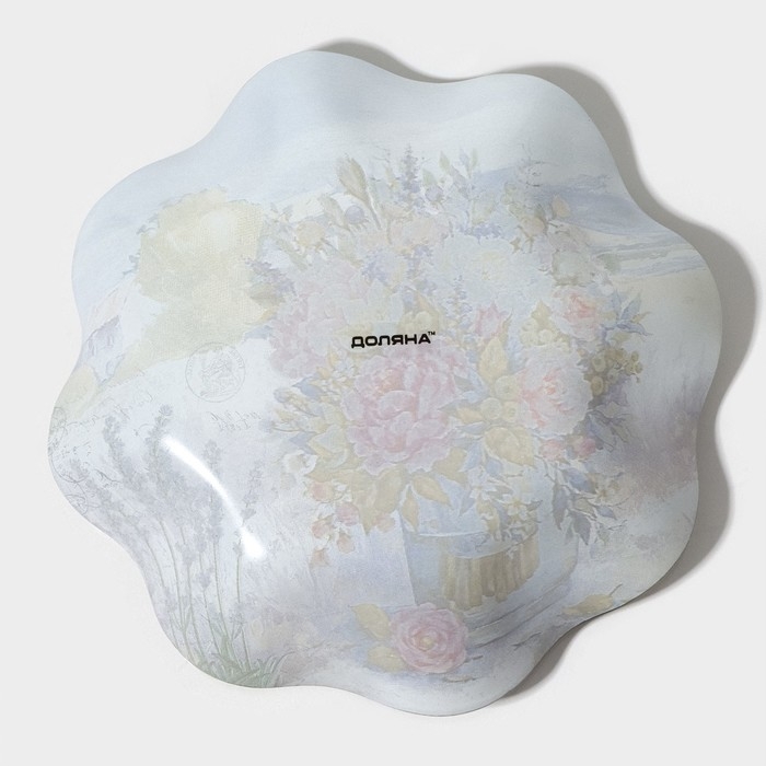 Салатник стеклянный Доляна «Весенний роман», 600 мл, 19×3,7 cм Салатник стеклянный Доляна «Весенний роман», 600 мл, 19×3,7 cм