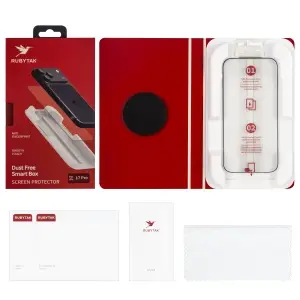 Защитное стекло для iPhone 17 Pro RUBYTAK Silk Print с аппликатором