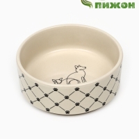 Миска керамическая "Кошачьи лапки" 180 мл, 10,5 х 4 см, слоновая кость