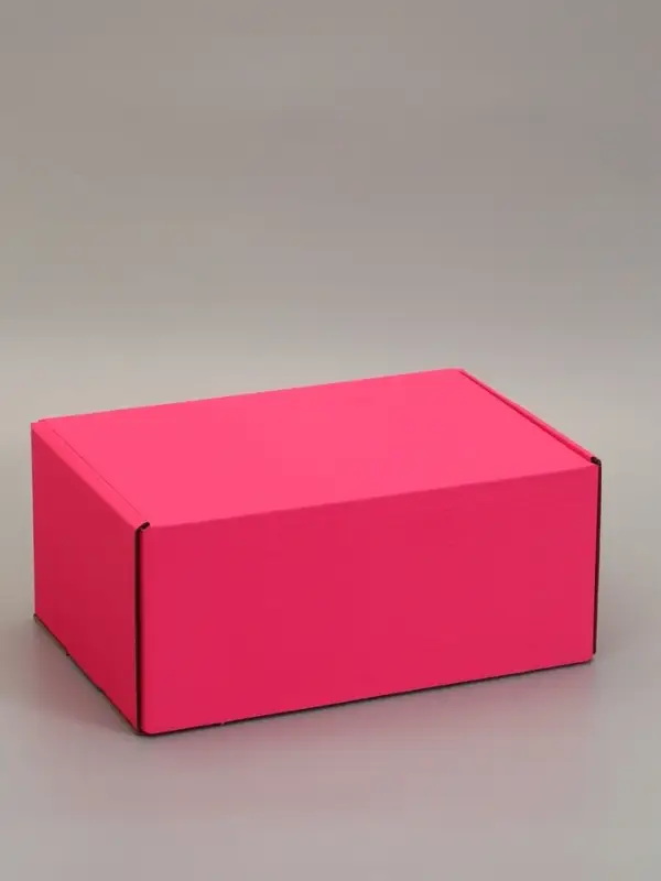 Коробка самосборная "Почтовая", розовая, 40 х 27 х 18 см,
