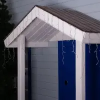 Гирлянда &laquo;Бахрома&raquo; 4&times;0.6 м, IP44, прозрачная нить, 180 LED, свечение синее, 8 режимов, 220 В