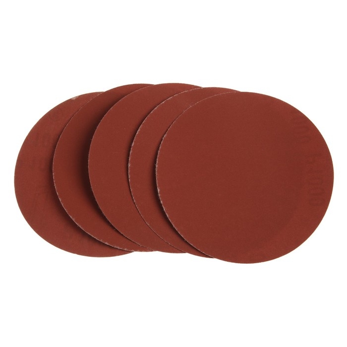 Круг абразивный шлифовальный под  Круг абразивный шлифовальный под "липучку" ТУНДРА, 150 мм, Р1000, 5 шт.