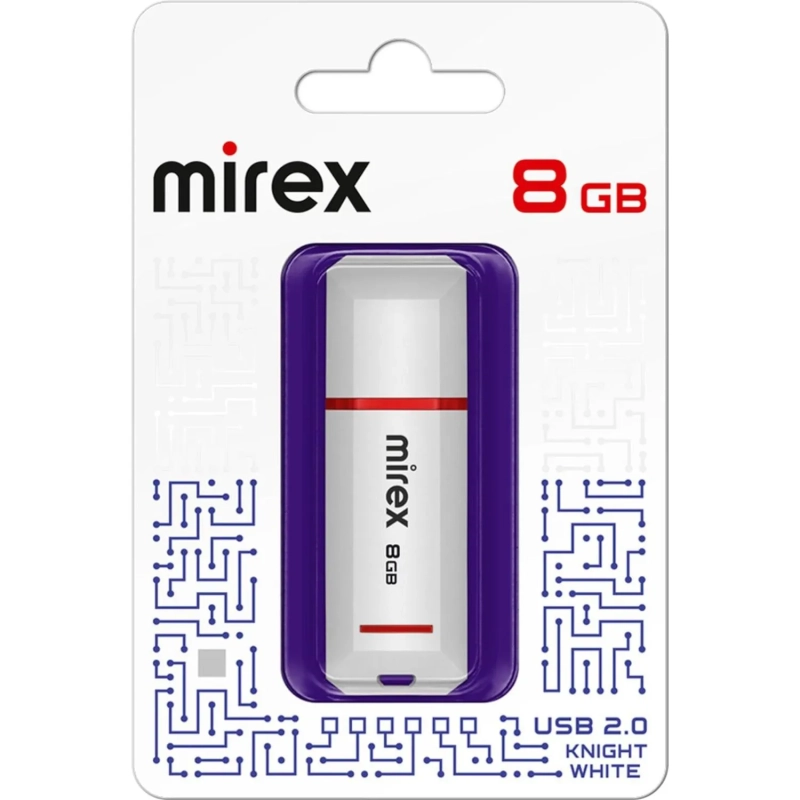 Флеш-память Mirex USB KNIGHT WHITE 8Gb (13600-FMUKWH08 )