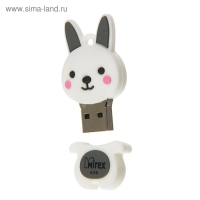 Флешка Mirex RABBIT GREY, 8 Гб, USB2.0, "кролик", чт до 25 Мб/с, зап до 15 Мб/с