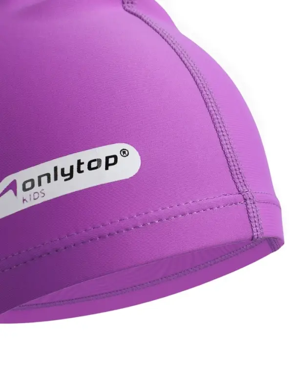 Шапочка для плавания детская ONLYTOP SWIM, тканевая, обхват 46-52 см, цвет фиолетовый Шапочка для плавания детская ONLYTOP SWIM, тканевая, обхват 46-52 см, цвет фиолетовый