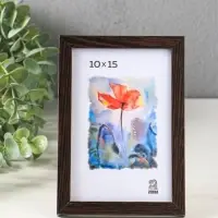 Фоторамка для фото 10х15 см, FIX, мдф, (пластик экран) венге