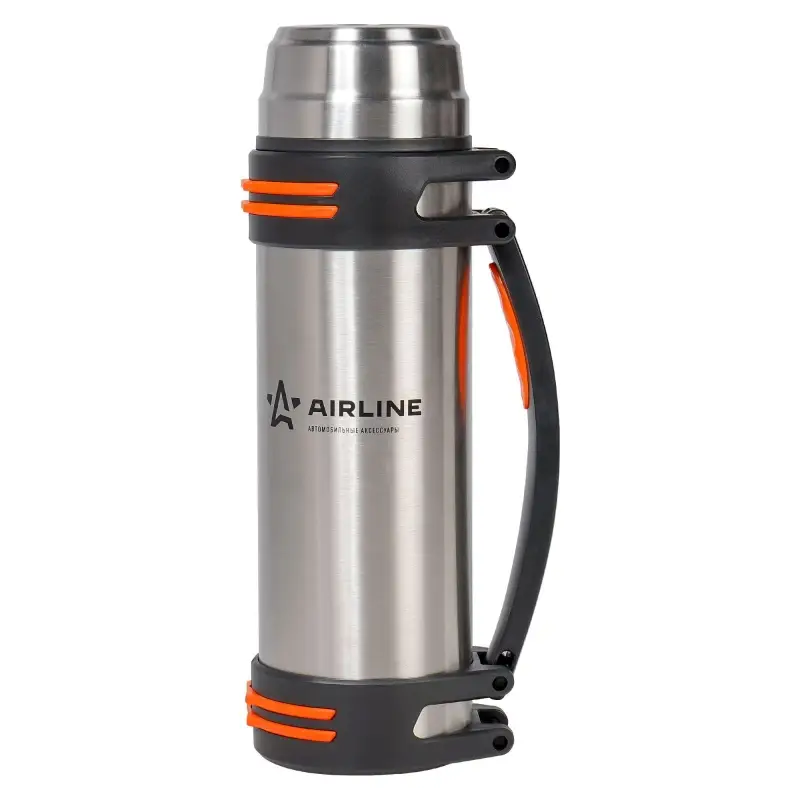 Термос с ручкой 2,0 л., нержавеющая сталь, цвет металлик