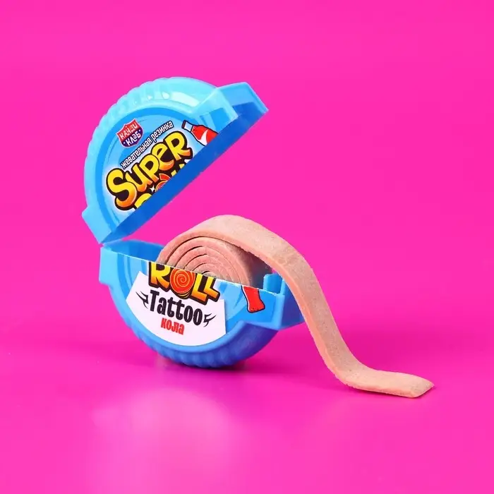 Жевательная резинка SUPER ROLL TATTOO, ассорти, 12 г Жевательная резинка SUPER ROLL TATTOO, ассорти, 12 г