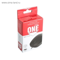 Мышь Smartbuy ONE 214-K, проводная, оптическая, 1200 dpi, USB, чёрная