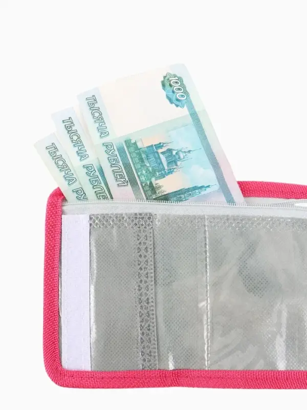 Кошелек детский на липучке &laquo;Холодное сердце&raquo; розовый 9&times;9&times;1