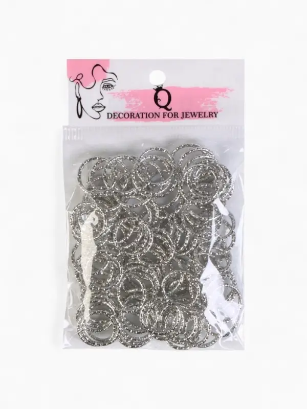 Кольцо соединительное разъёмное, 1.5&times;1.5 см, набор 100 шт. железо, цвет серебро