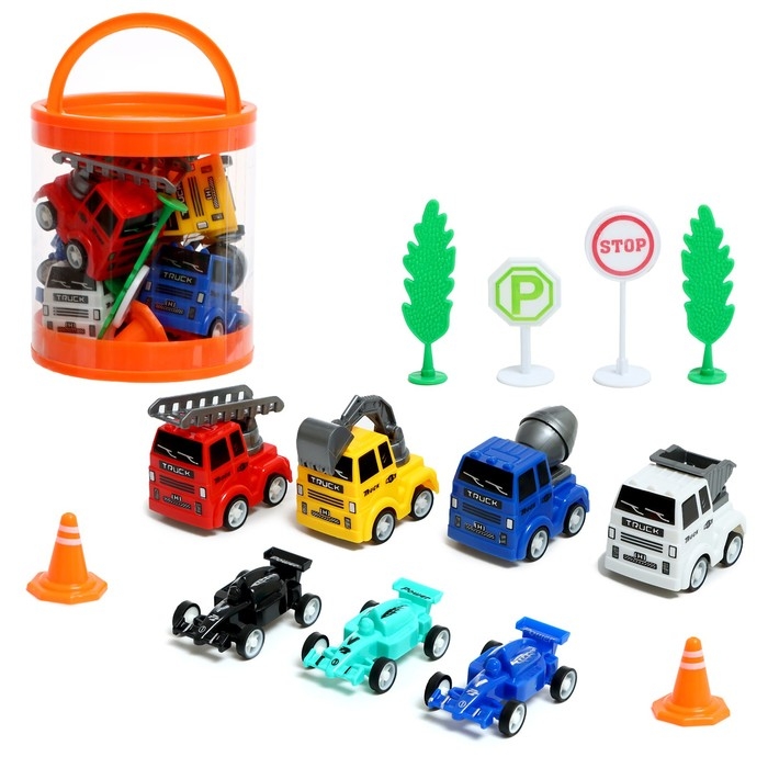 Набор машин «Мини», инерционные, с аксессуарами Набор машин «Мини», инерционные, с аксессуарами