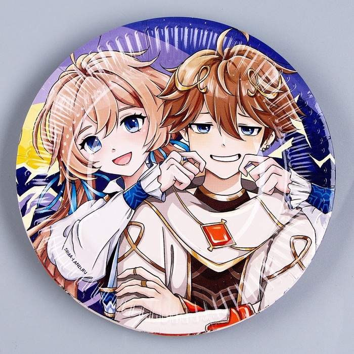 Набор бумажной посуды одноразовый Аниме&raquo;: 6 тарелок, 1 гирлянда, 6 стаканов