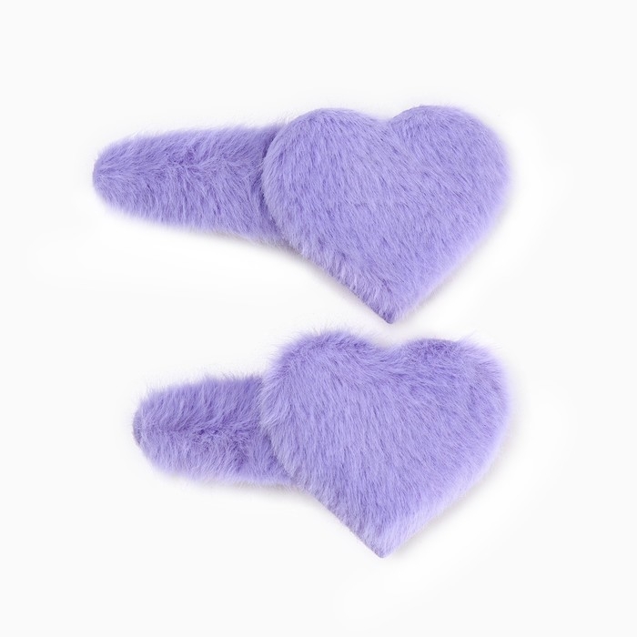 Заколка для волос пушистая Заколка для волос пушистая "Сердце" 2 штуки, Минни Маус