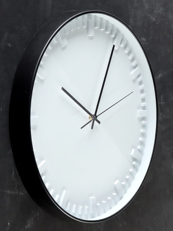 Часы настенные интерьерные, плавный ход, d-40 см, белый циферблат