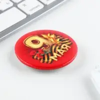 Значок закатной на День Победы &laquo;9 мая гвозика&raquo;, d = 5,6 см