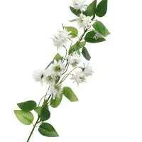 Цветы искусственные "Клематис Эллен" d-5 см 96 см, белый