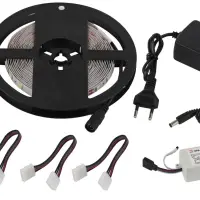 Комплект светодиодной ленты 14,4Вт/м 12В RGBК IP20 60LED/м 5050kit-14,4-60-12-IP20-RGB-5m