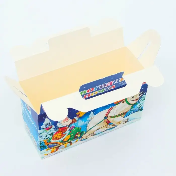 Подарочная коробка Новогодняя Подарочек малый «Новогодняя упряжка» с анимацией 17.5×7×10 см Подарочная коробка Новогодняя Подарочек малый «Новогодняя упряжка» с анимацией 17.5×7×10 см