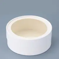 Коробка подарочная круглая с окном, завальцованная, белая, 15&times;6 см