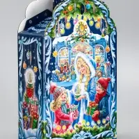 Подарочная коробка новогодняя &laquo;Новогодняя карусель&raquo;, фигурная, 160&times;75&times;260 см