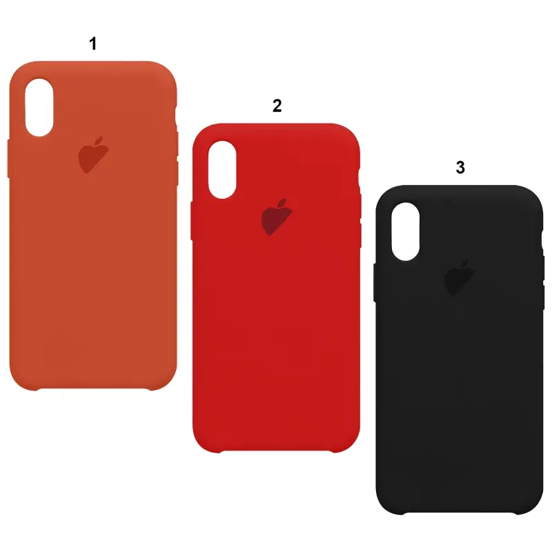 Чехол iPh X/XS Silicon Case APL WS (с лого)