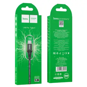 Кабель USB на Type-C 1M 2.4A X50 HOCO черный