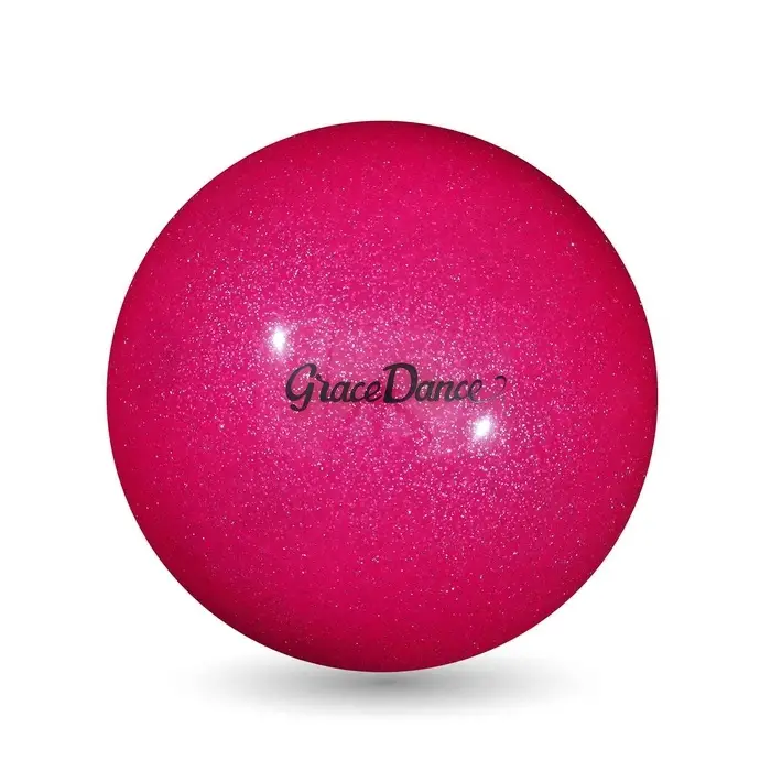 Мяч для художественной гимнастики Grace Dance, d=16.5 см, цвет розовый с блеском
