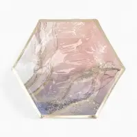 Набор тарелок мрамор розовый 23 см. (10 шт) Набор тарелок мрамор розовый 23 см. (10 шт)