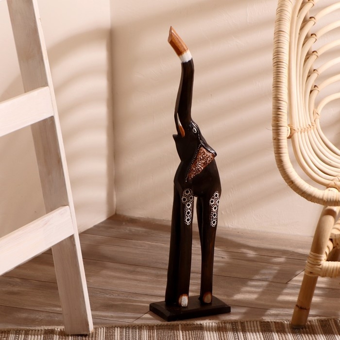 Сувенир дерево Сувенир дерево "Слон хобот вверх резной" выс. 60 см