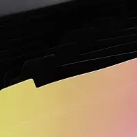 Папка А4 Radiance, 12 отделений, 600 мкм, на кнопке, желтый/розовый градиент